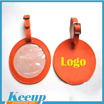 Custom Leather Luggage Tag with Your Logo
